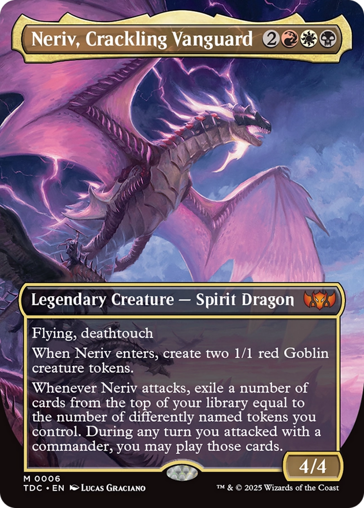 Neriv, Crackling Vanguard (Borderless) [Tarkir: Dragonstorm Commander] | Eastridge Sports Cards & Games