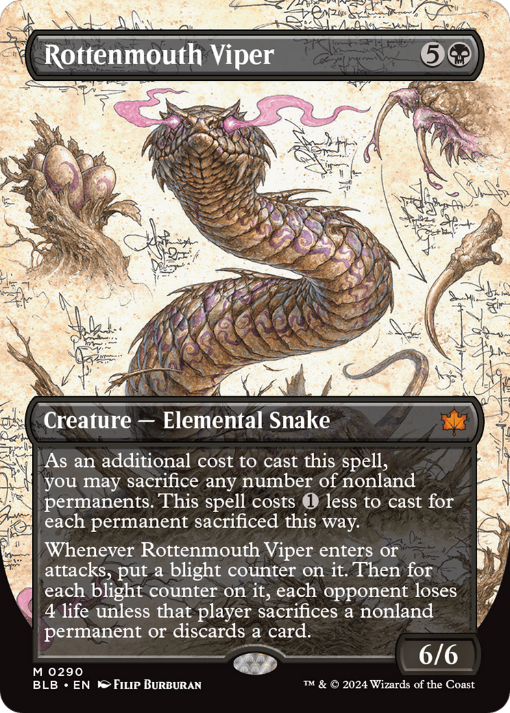 Rottenmouth Viper (Borderless) [Bloomburrow] | Eastridge Sports Cards & Games