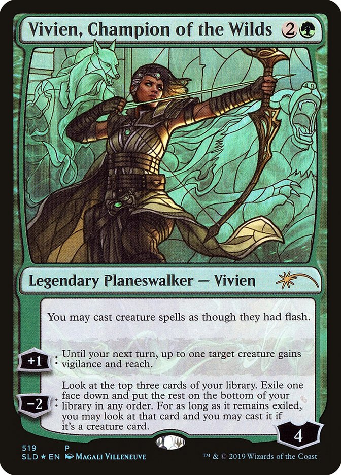 Vivien, Champion of the Wilds (Stained Glass) [Secret Lair Drop Promos] | Eastridge Sports Cards & Games