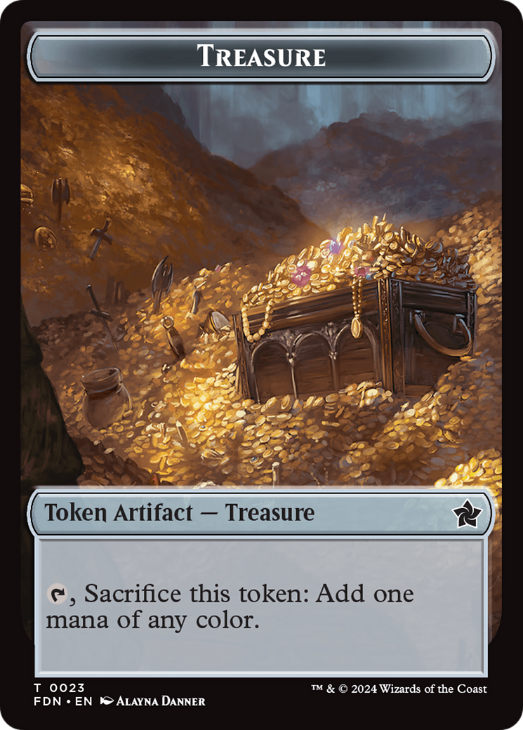 Goblin // Treasure Double-Sided Token [Foundations Tokens] | Eastridge Sports Cards & Games