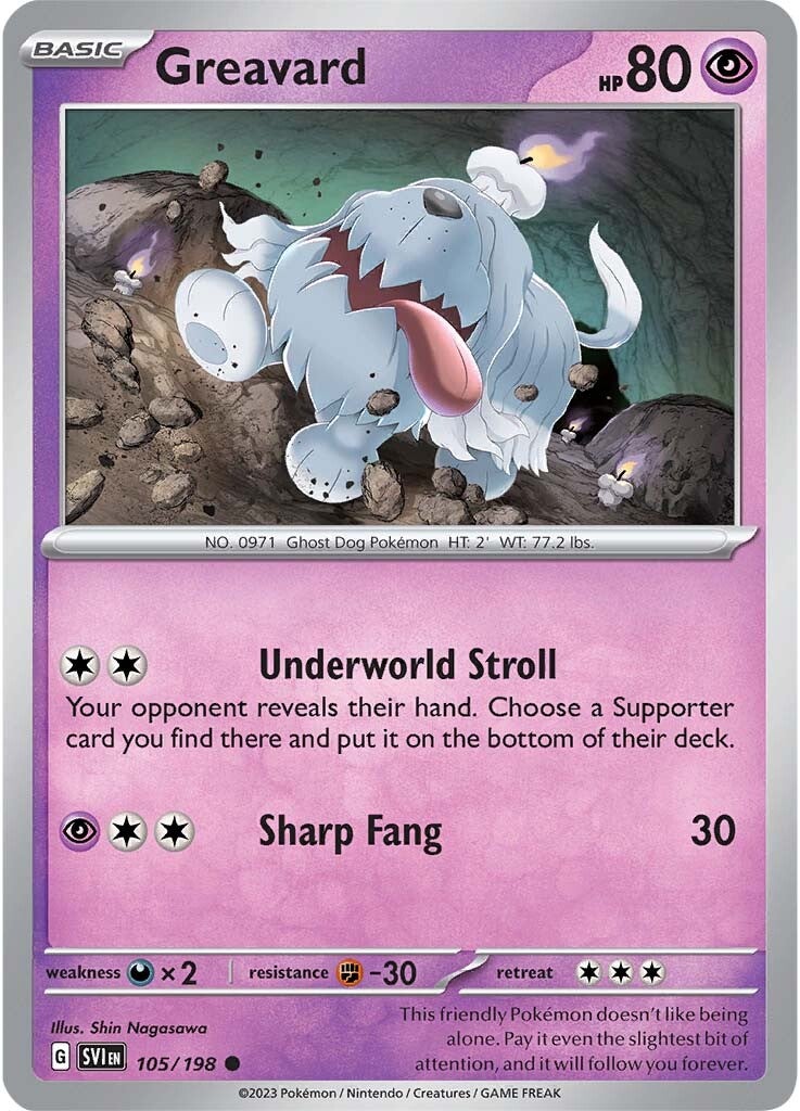 Greavard (105/198) [Scarlet & Violet: Base Set] | Eastridge Sports Cards & Games