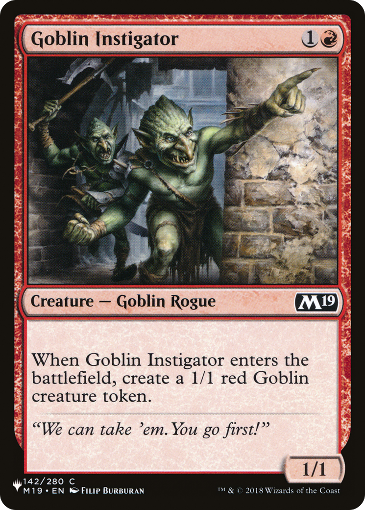 Goblin Instigator [The List] | Eastridge Sports Cards & Games