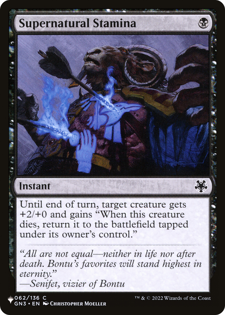 Supernatural Stamina [The List] | Eastridge Sports Cards & Games