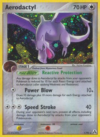 Aerodactyl (1/92) (Stamped) [EX: Legend Maker] | Eastridge Sports Cards & Games