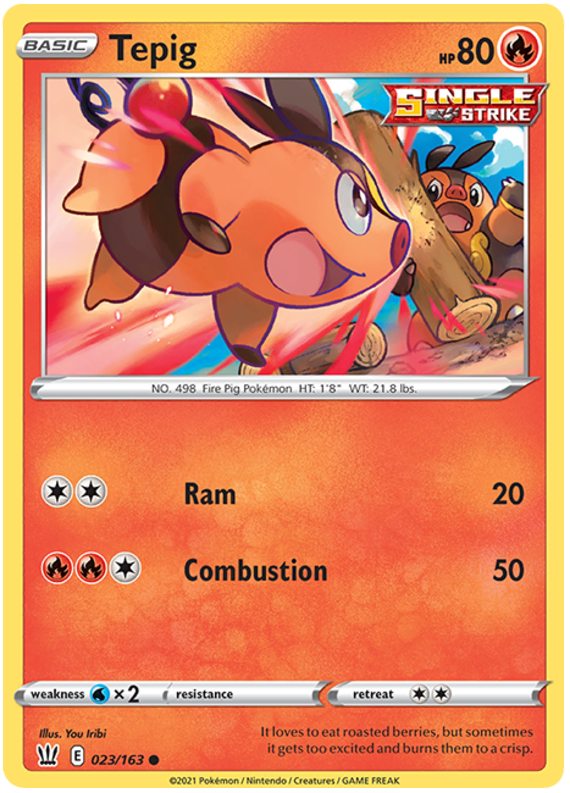 Tepig (023/163) [Sword & Shield: Battle Styles] | Eastridge Sports Cards & Games