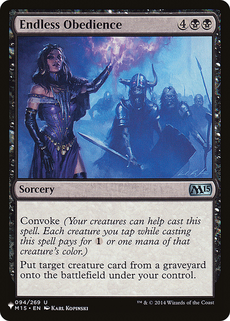 Endless Obedience [The List] | Eastridge Sports Cards & Games