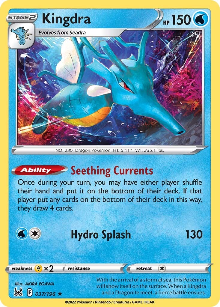 Kingdra (037/196) (Theme Deck Exclusive) [Sword & Shield: Lost Origin] | Eastridge Sports Cards & Games