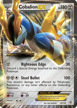 Cobalion EX (93/135) [Black & White: Plasma Storm] | Eastridge Sports Cards & Games