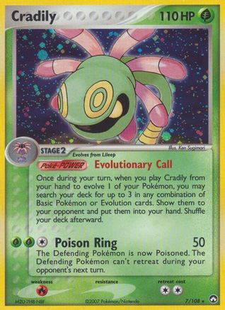 Cradily (7/108) (Stamped) [EX: Power Keepers] | Eastridge Sports Cards & Games