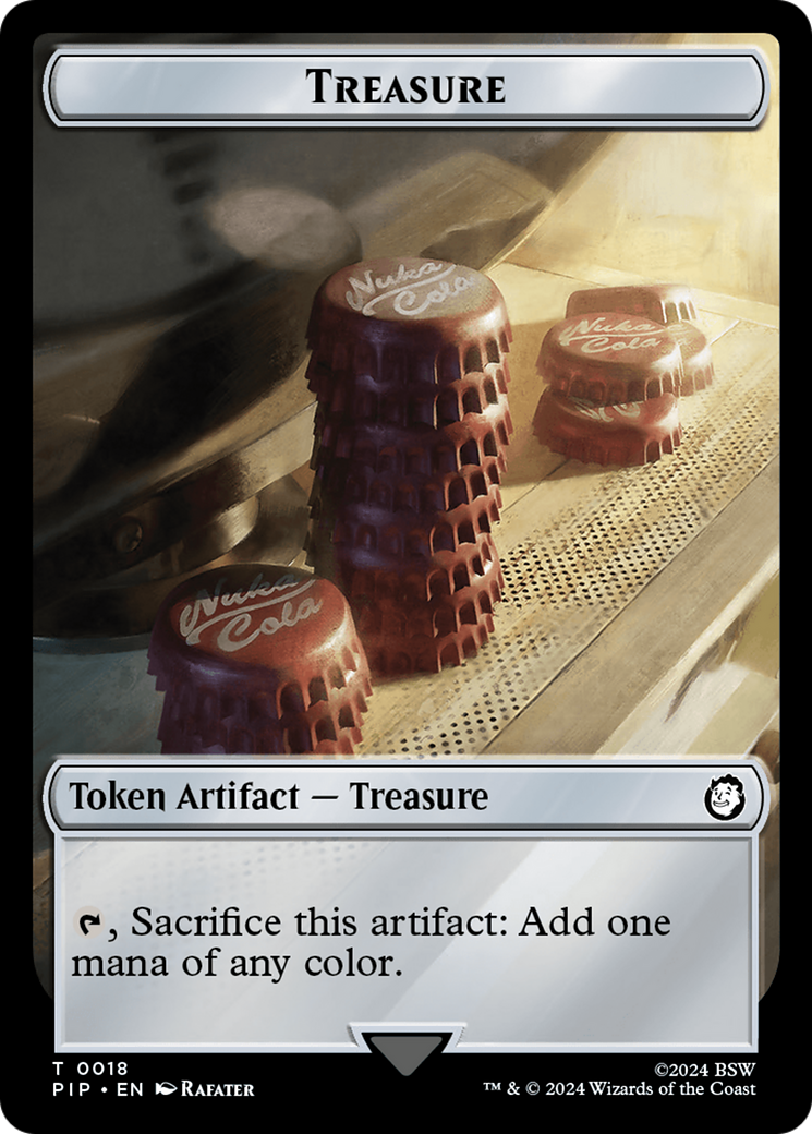 Radiation // Treasure (018) Double-Sided Token [Fallout Tokens] | Eastridge Sports Cards & Games