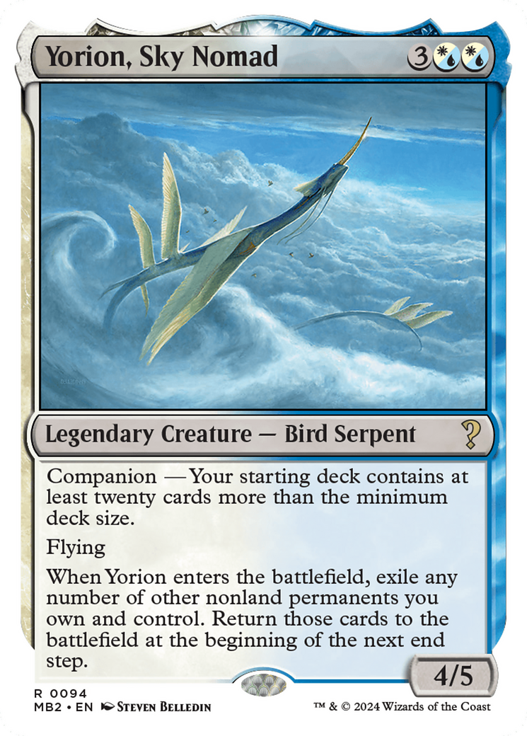 Yorion, Sky Nomad (White Border) [Mystery Booster 2] | Eastridge Sports Cards & Games