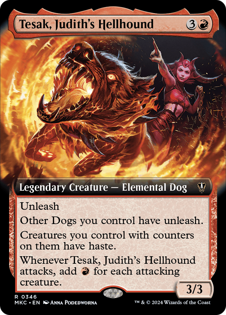 Tesak, Judith's Hellhound (Extended Art) [Murders at Karlov Manor Commander] | Eastridge Sports Cards & Games