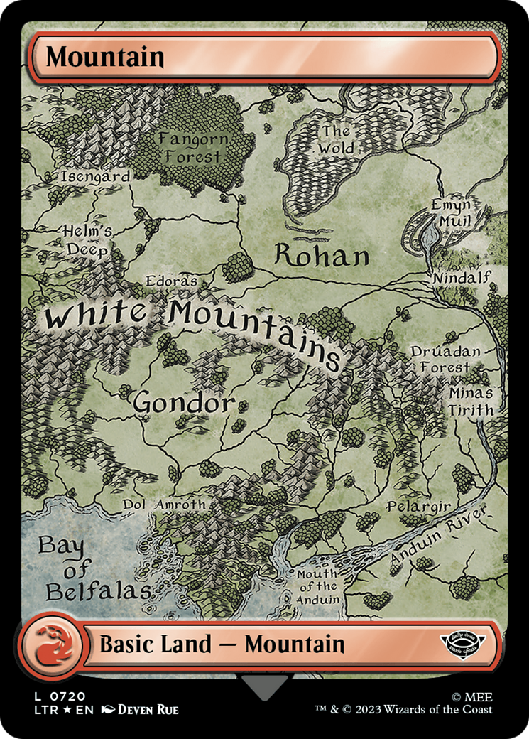 Mountain (720) (Surge Foil) [The Lord of the Rings: Tales of Middle-Earth] | Eastridge Sports Cards & Games