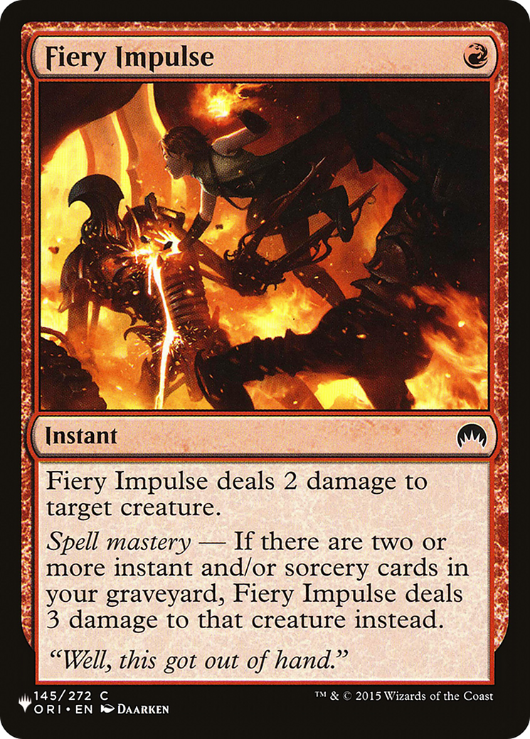 Fiery Impulse [The List] | Eastridge Sports Cards & Games
