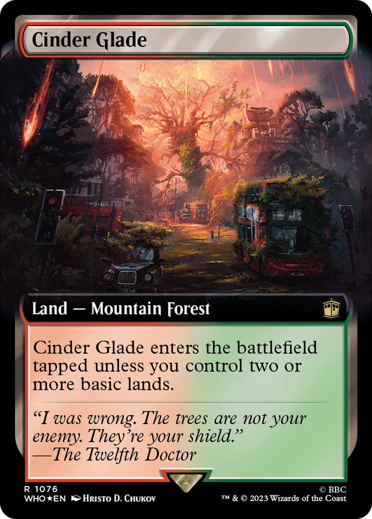 Cinder Glade (Extended Art) (Surge Foil) [Doctor Who] | Eastridge Sports Cards & Games