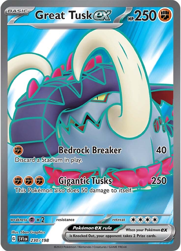 Great Tusk ex (230/198) [Scarlet & Violet: Base Set] | Eastridge Sports Cards & Games