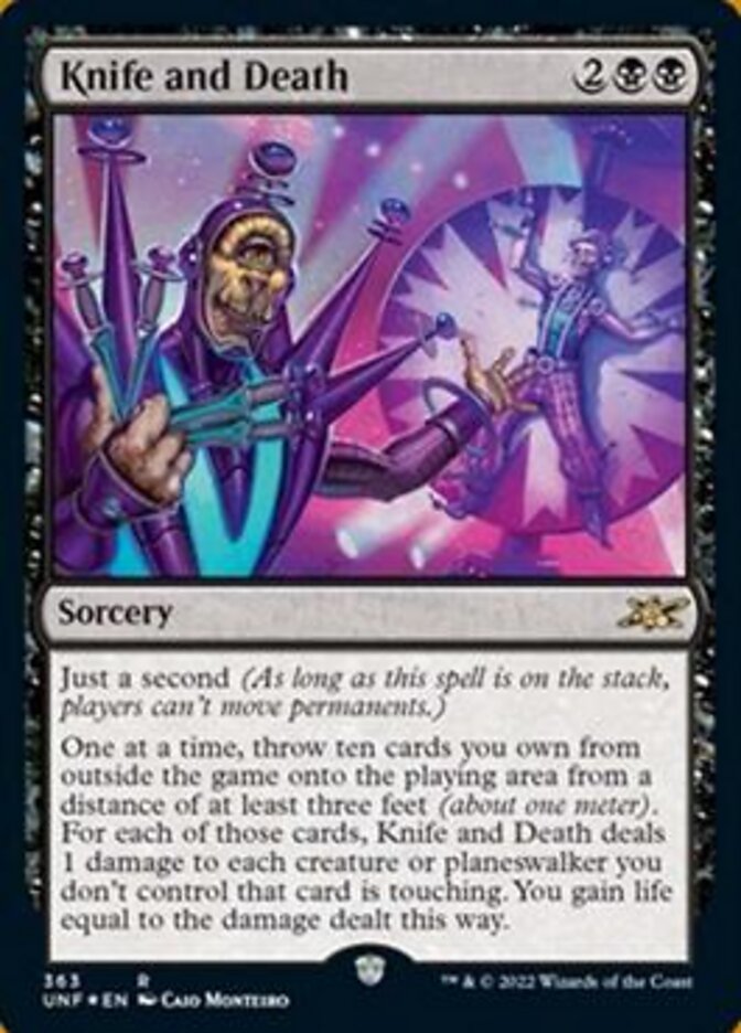 Knife and Death (Galaxy Foil) [Unfinity] | Eastridge Sports Cards & Games