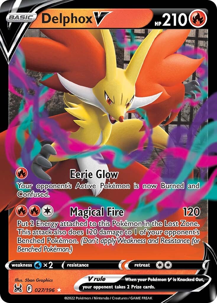 Delphox V (027/196) [Sword & Shield: Lost Origin] | Eastridge Sports Cards & Games