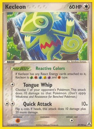 Kecleon (37/92) (Stamped) [EX: Legend Maker] | Eastridge Sports Cards & Games