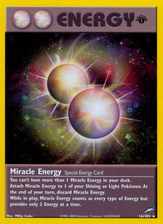 Miracle Energy 016  - Unlimited Holofoil Neo Destiny - Holo Rare
