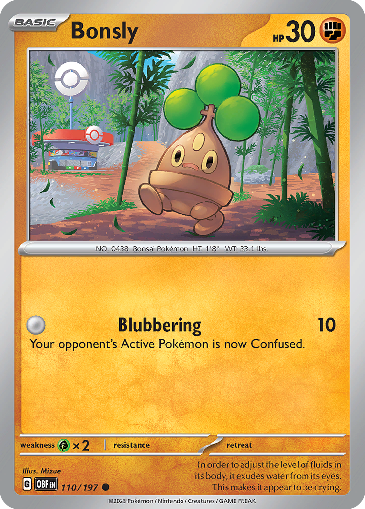 Bonsly (110/197) [Scarlet & Violet: Obsidian Flames] | Eastridge Sports Cards & Games