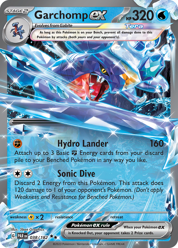 Garchomp ex (038/182) [Scarlet & Violet: Paradox Rift] | Eastridge Sports Cards & Games