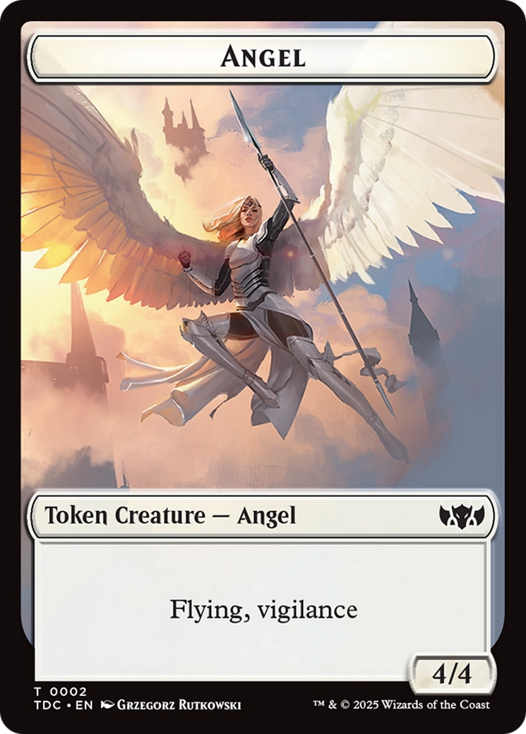 Angel // Spirit Double-Sided Token [Tarkir: Dragonstorm Commander Tokens] | Eastridge Sports Cards & Games