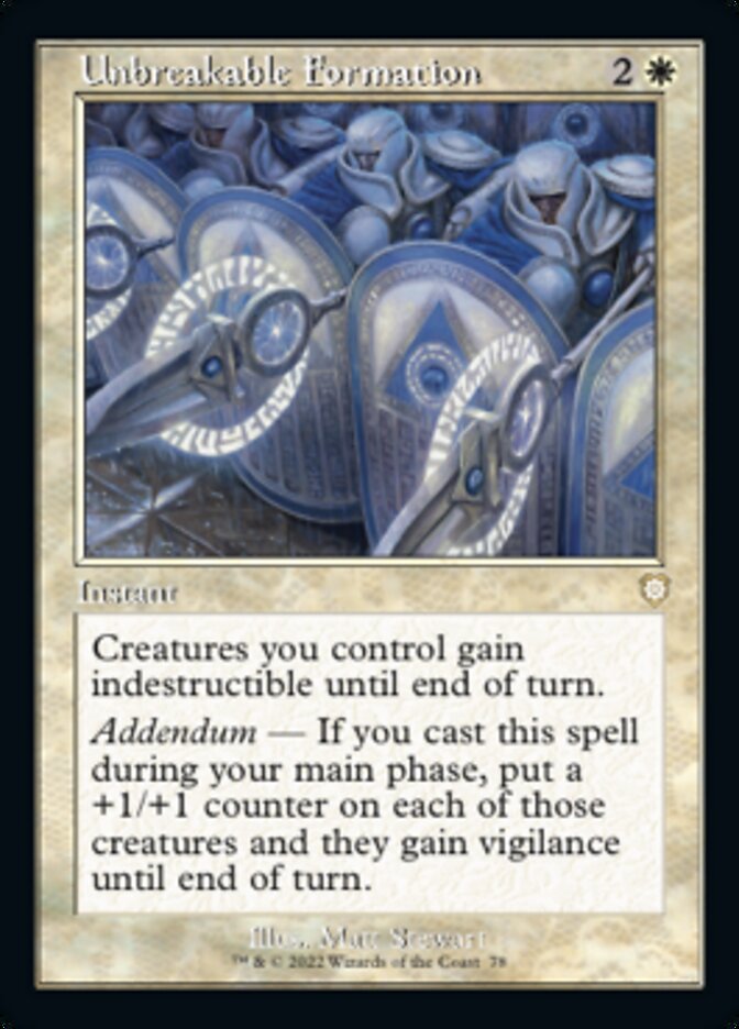 Unbreakable Formation (Retro) [The Brothers' War Commander] | Eastridge Sports Cards & Games