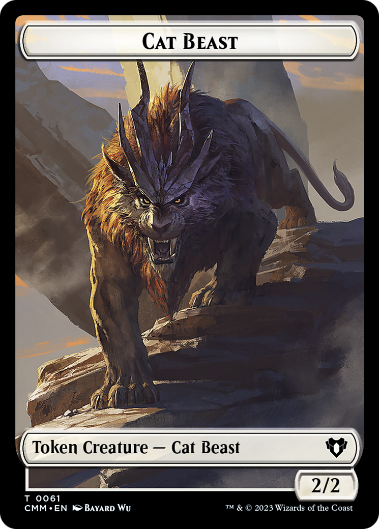 Cleric // Cat Beast Double-Sided Token [Commander Masters Tokens] | Eastridge Sports Cards & Games