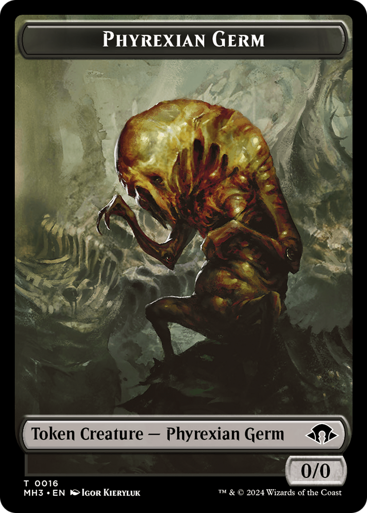 Phyrexian Germ // Emblem - Tamiyo, Seasoned Scholar Double-Sided Token [Modern Horizons 3 Tokens] | Eastridge Sports Cards & Games