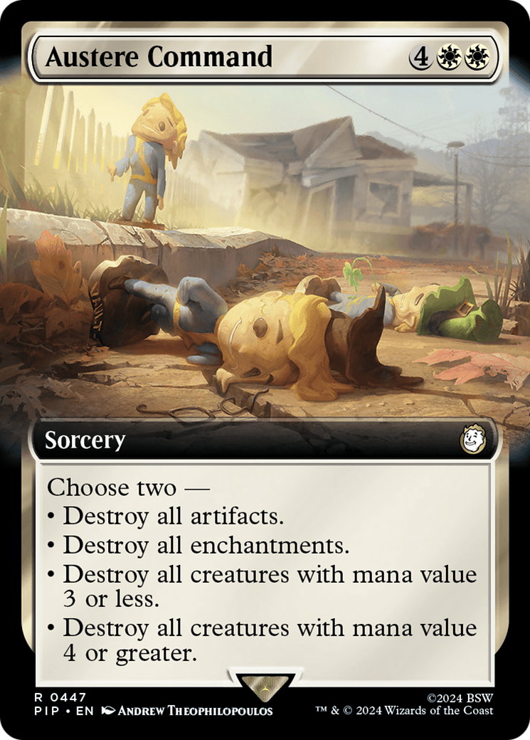Austere Command (Extended Art) [Fallout] | Eastridge Sports Cards & Games