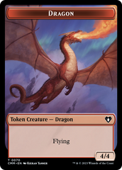 Dragon // Kor Ally Double-Sided Token [Commander Masters Tokens] | Eastridge Sports Cards & Games