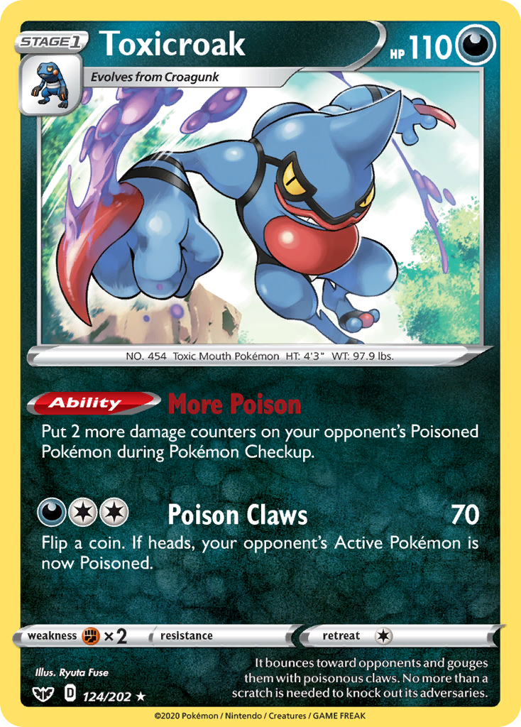 Toxicroak (124/202) [Sword & Shield: Base Set] | Eastridge Sports Cards & Games