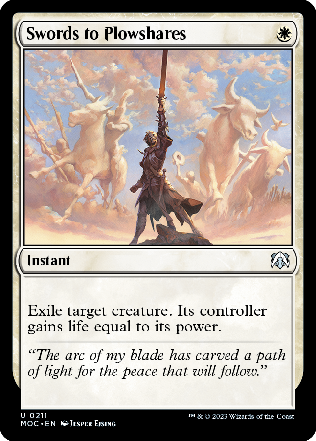 Swords to Plowshares [March of the Machine Commander] | Eastridge Sports Cards & Games