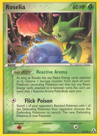 Roselia (42/92) (Stamped) [EX: Legend Maker] | Eastridge Sports Cards & Games