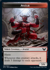 Elemental // Avatar Double-Sided Token [Strixhaven: School of Mages Tokens] | Eastridge Sports Cards & Games