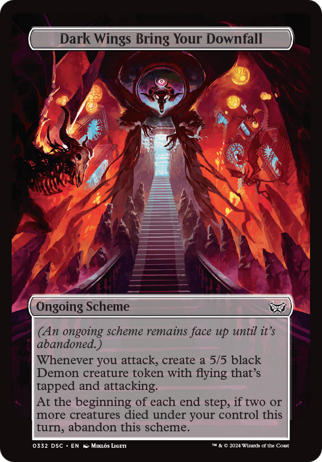 Dark Wings Bring Your Downfall (Full Art) [Duskmourn: Archenemy] | Eastridge Sports Cards & Games