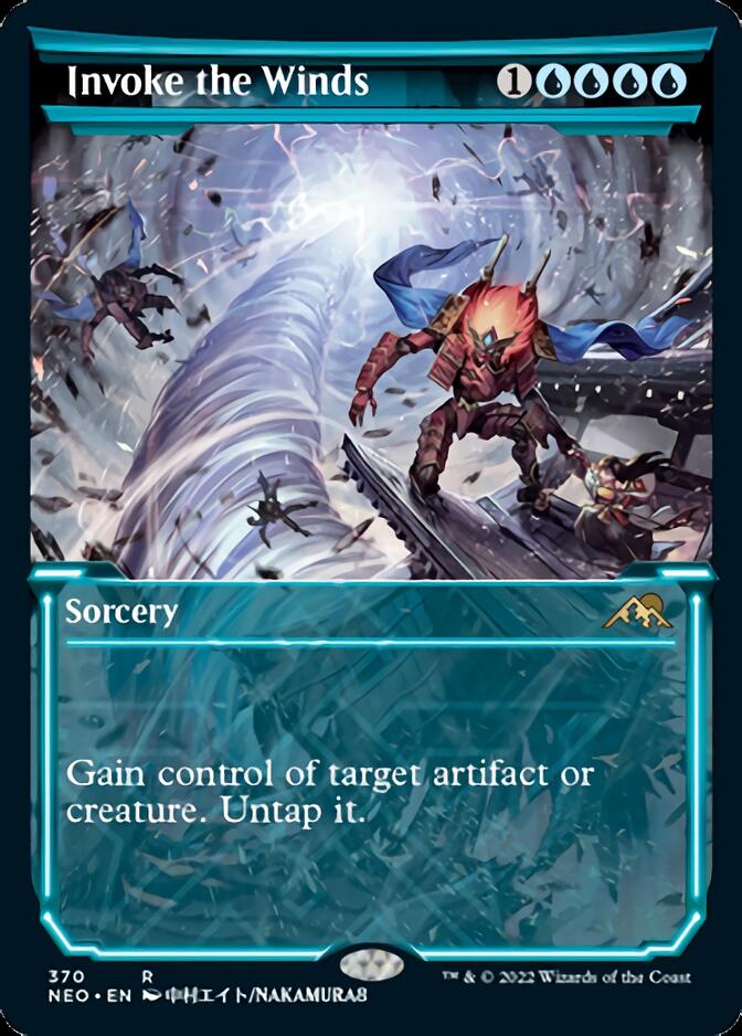Invoke the Winds (Showcase Soft Glow) [Kamigawa: Neon Dynasty] | Eastridge Sports Cards & Games