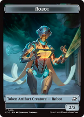 Robot // Emblem - Tezzeret, Cruel Captain Double-Sided Token [Edge of Eternities Tokens] | Eastridge Sports Cards & Games