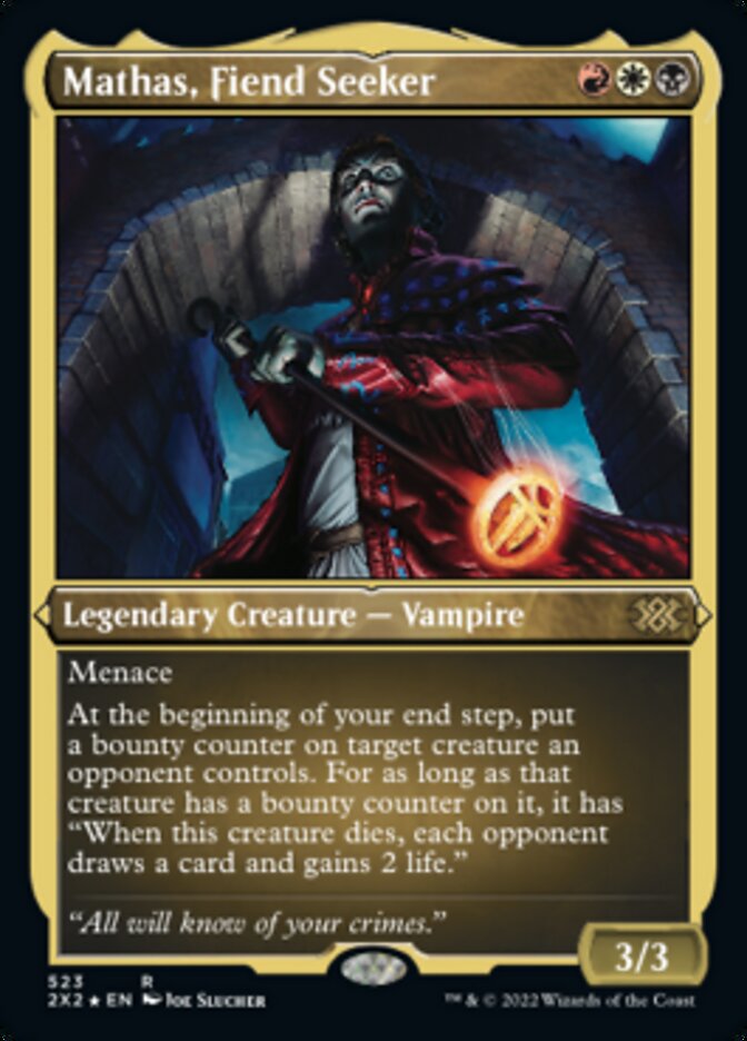 Mathas, Fiend Seeker (Foil Etched) [Double Masters 2022] | Eastridge Sports Cards & Games