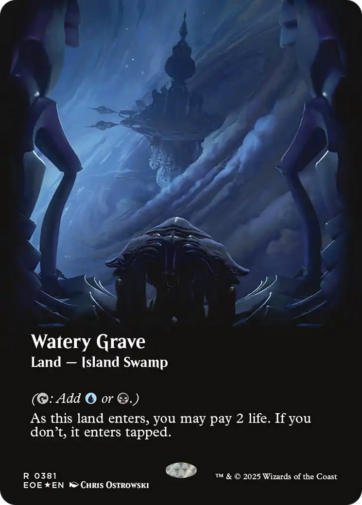 Watery Grave (Borderless) (Galaxy Foil) [Edge of Eternities] | Eastridge Sports Cards & Games