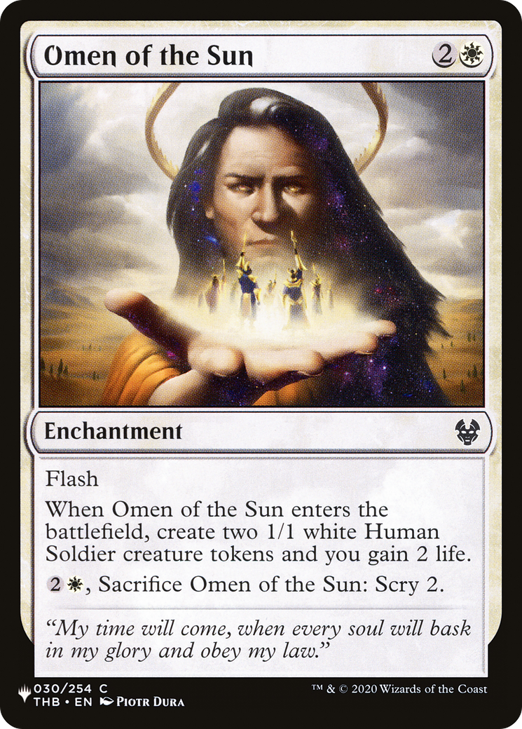 Omen of the Sun [The List Reprints] | Eastridge Sports Cards & Games