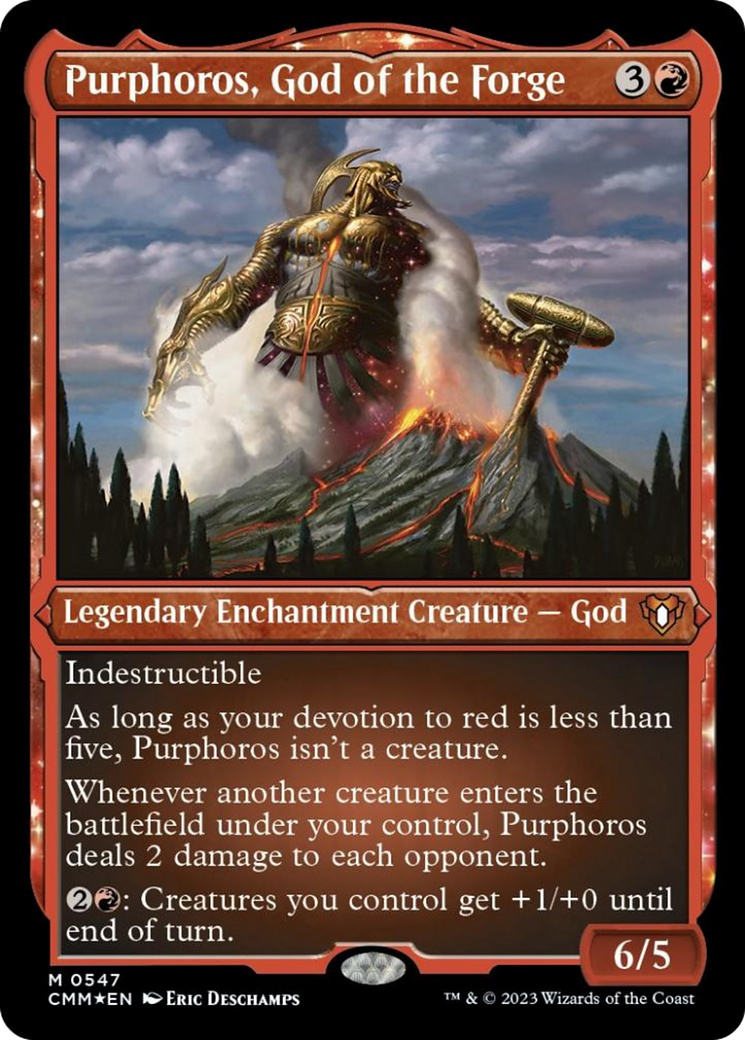 Purphoros, God of the Forge (Foil Etched) [Commander Masters] | Eastridge Sports Cards & Games