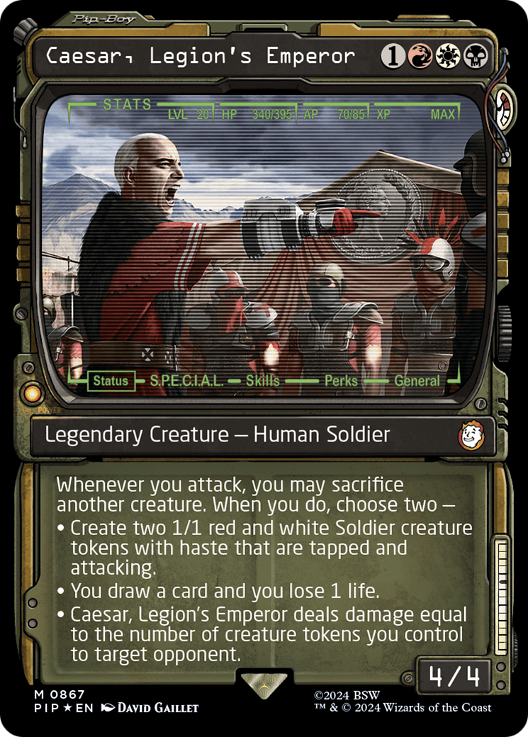 Caesar, Legion's Emperor (Showcase) (Surge Foil) [Fallout] | Eastridge Sports Cards & Games