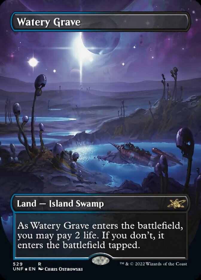 Watery Grave (Borderless) (Galaxy Foil) [Unfinity] | Eastridge Sports Cards & Games