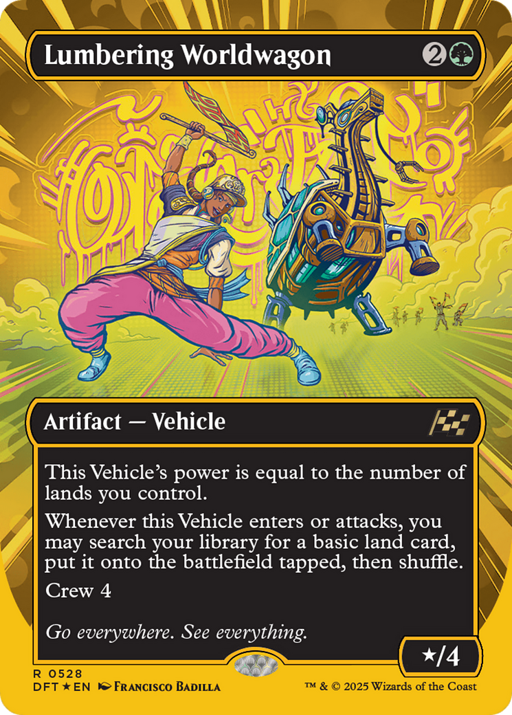 Lumbering Worldwagon (Borderless) (First-Place Foil) [Aetherdrift] | Eastridge Sports Cards & Games