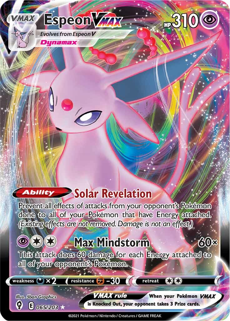 Espeon VMAX (065/203) [Sword & Shield: Evolving Skies] | Eastridge Sports Cards & Games