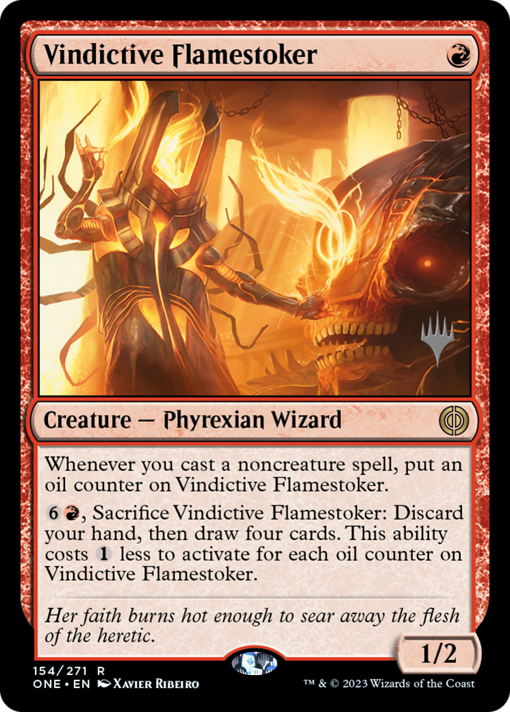 Vindictive Flamestoker (Promo Pack) [Phyrexia: All Will Be One Promos] | Eastridge Sports Cards & Games