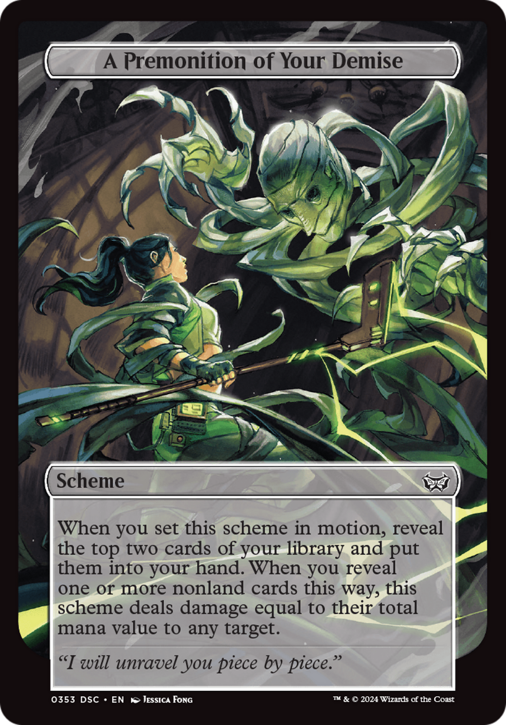 A Premonition of Your Demise (Full Art) [Duskmourn: Archenemy] | Eastridge Sports Cards & Games