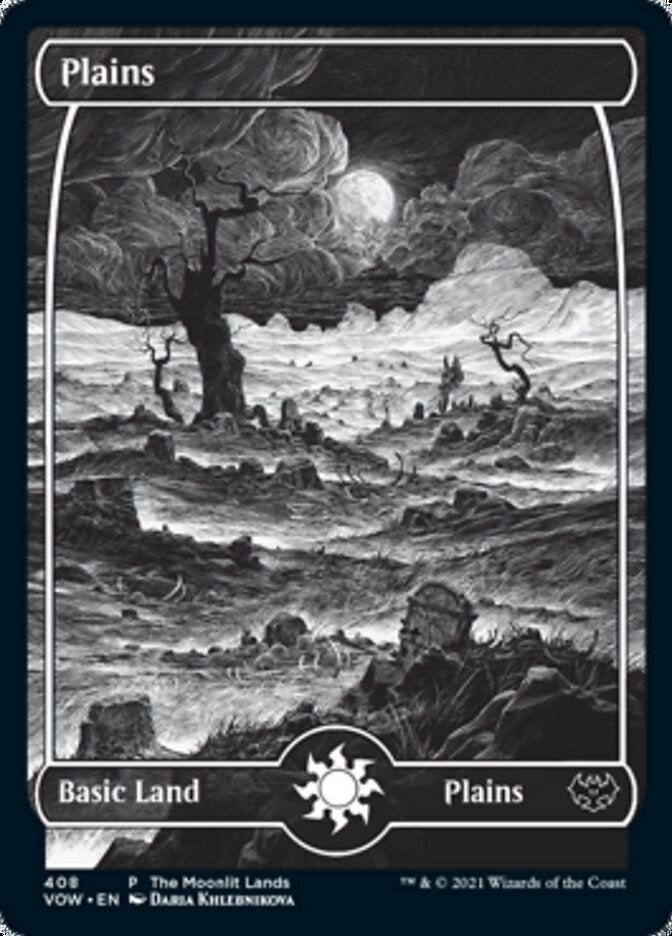 Plains (The Moonlit Lands) (Foil Etched) [Innistrad: Crimson Vow Promos] | Eastridge Sports Cards & Games